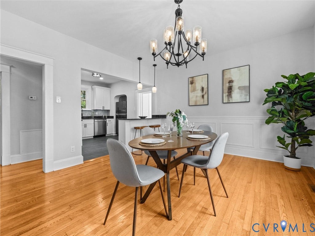 2911 Northumberland Avenue, Northside, Richmond, VA 23220 Hardwood flooring throughout the dining area
