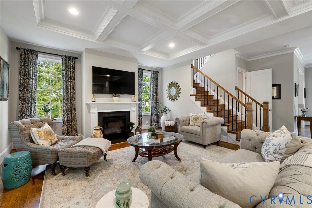 2019 Tulip Hill Drive, The Oaks, Midlothian, VA 23112 Coffered Ceiling, Exposed Staircase