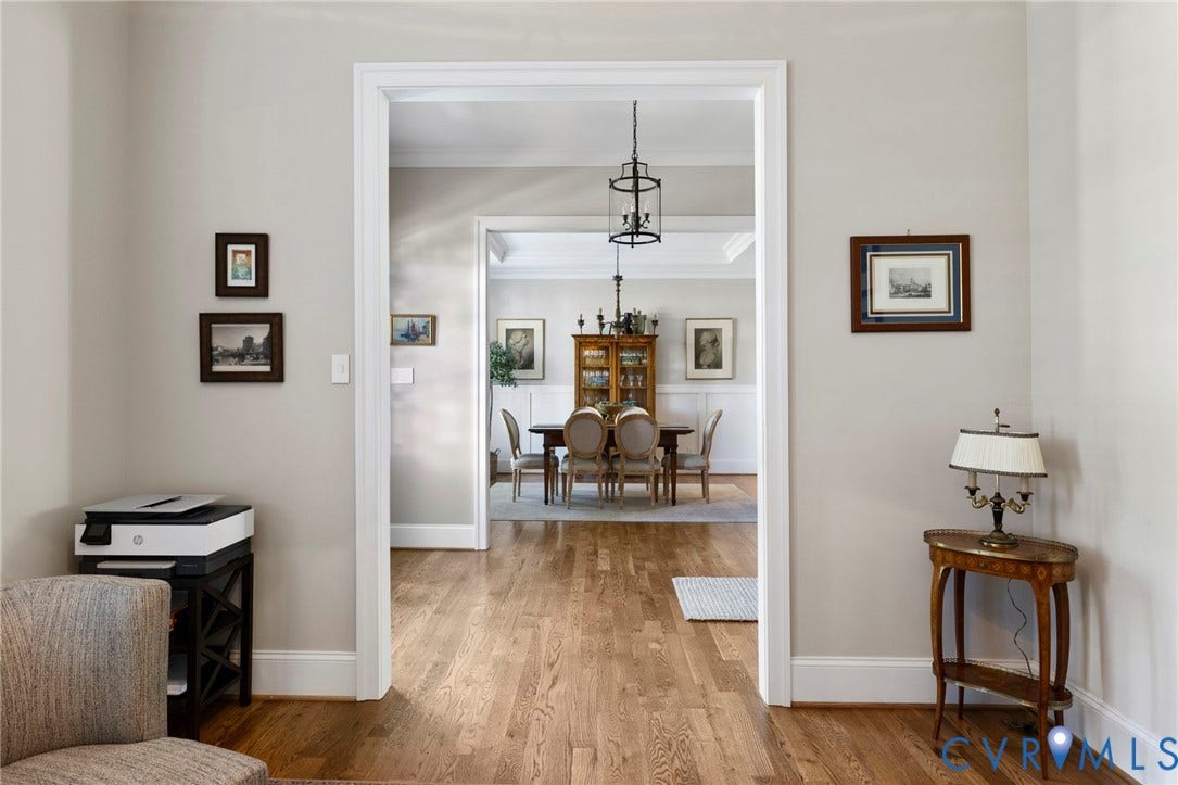 2019 Tulip Hill Drive, The Oaks, Midlothian, VA 23112 View from Study to Dining Room