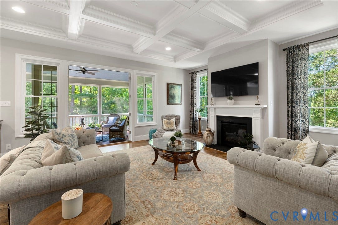 2019 Tulip Hill Drive, The Oaks, Midlothian, VA 23112 French Doors Open to Screened Porch