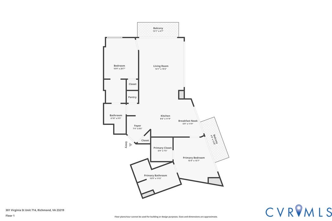 301 Virginia Street, #U714, Richmond, VA 23219 Floor plan
