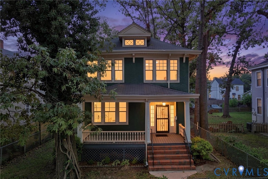 3110 North Avenue, Brookland Park, Richmond, VA 23222 Two-story residence featuring a front porch with brick stairs, a prominent dormer, and multiple multi-pane windows