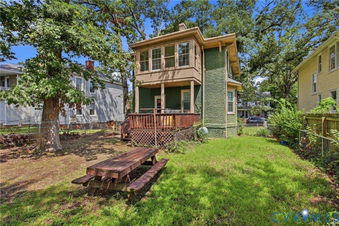 3110 North Avenue, Brookland Park, Richmond, VA 23222 Charming two-story home with brick and siding exterior, featuring a covered front porch and multi-pane windows