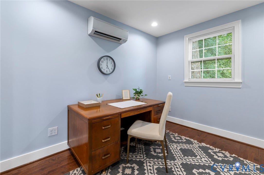 1002 Normandy Drive, Henrico, VA 23229 Hardwood flooring, recessed lighting, and a split air conditioning unit