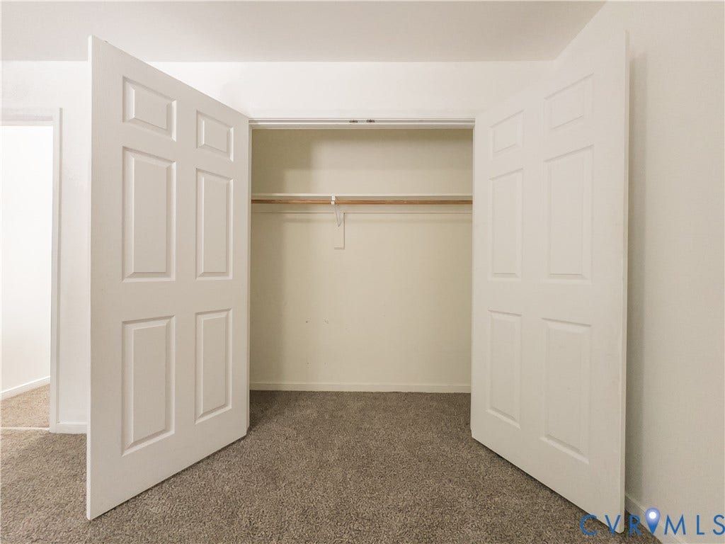 Spacious bedroom closet
