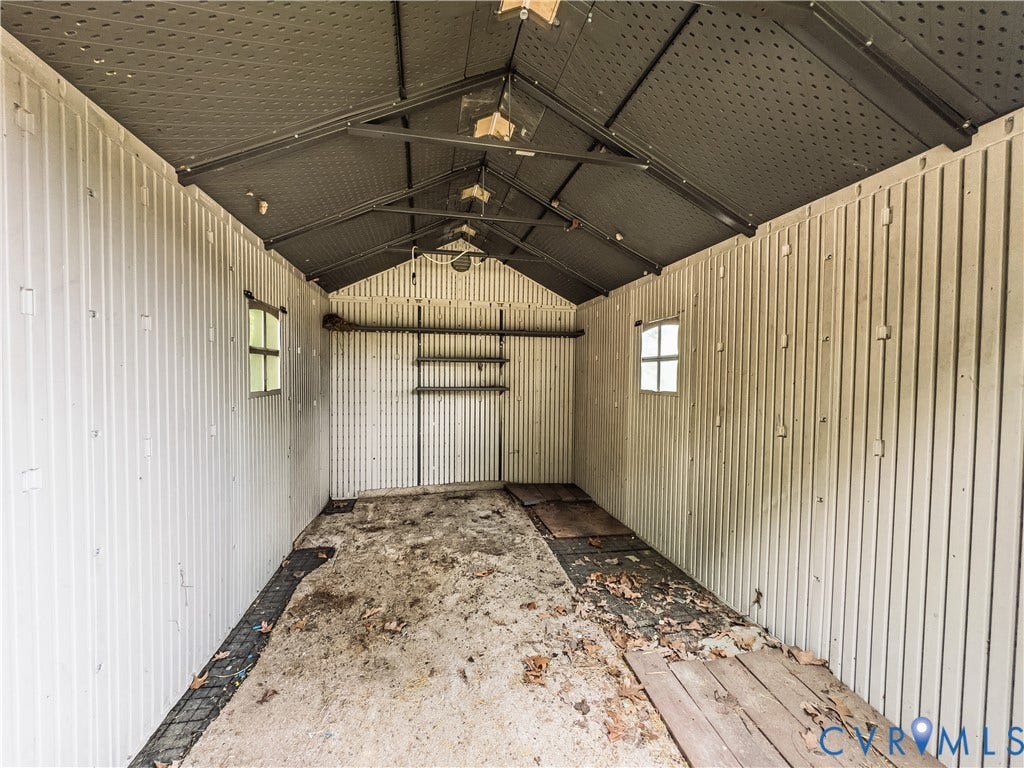 Inside garage, workshop