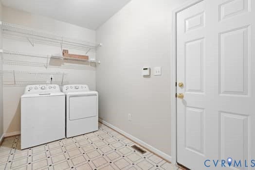 5213 Wheat Ridge Place, Chappell Ridge, Glen Allen, VA 23059 Dedicated laundry area featuring a full-size washer and dryer