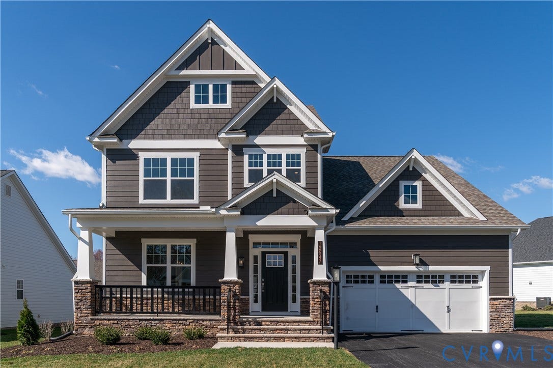12583 Henley Hill Circle, Readers Branch, Manakin Sabot, VA 23103 Photos are of a finished Linden III in the same community. Actual home may differ in features and finishes.