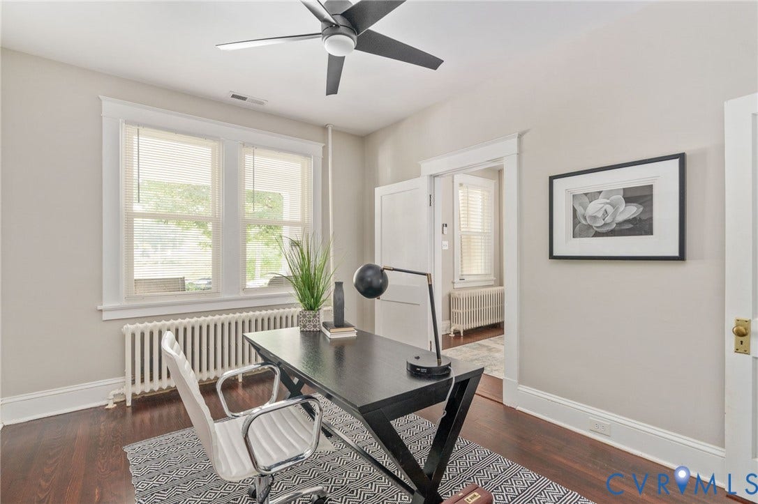 3314 Grayland Avenue, Richmond, VA 23221 Interior space featuring wood-finish flooring, light neutral wall paint, and white trim work
