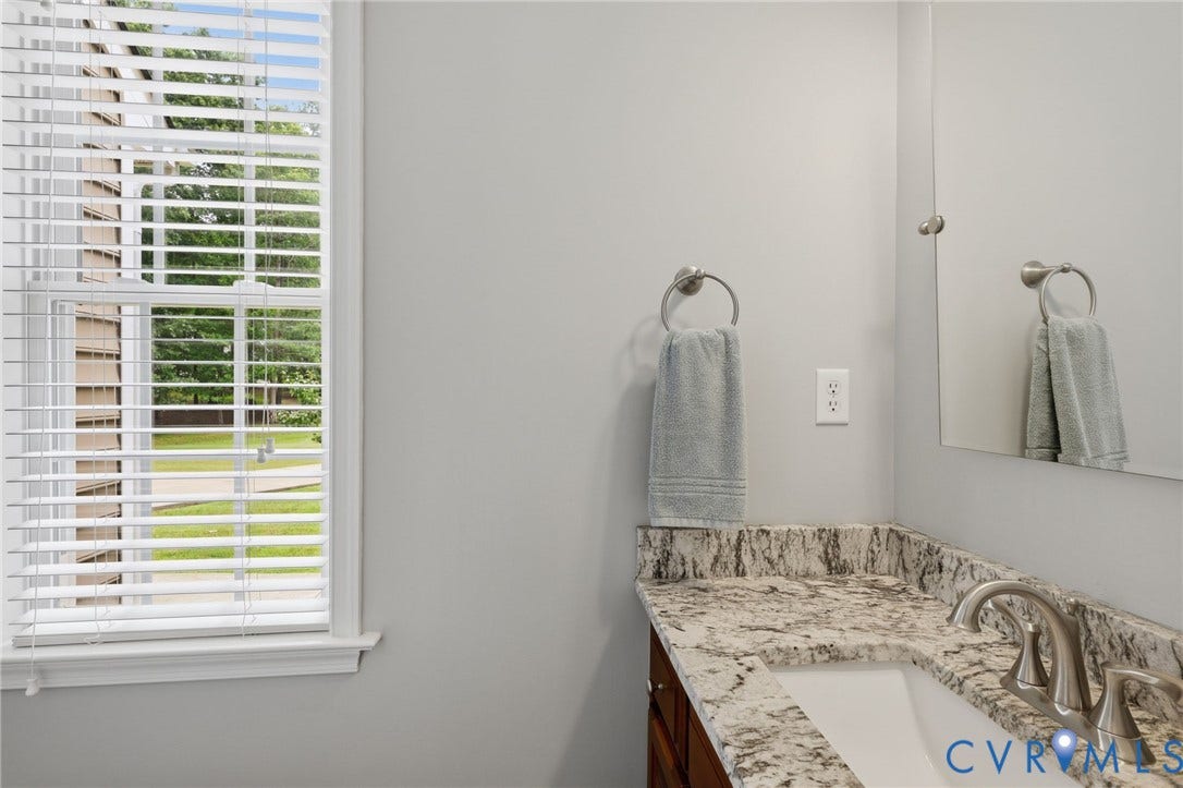 12301 Hulsey Drive, Chesterfield, VA 23838 Downstairs half bath with granite countertops