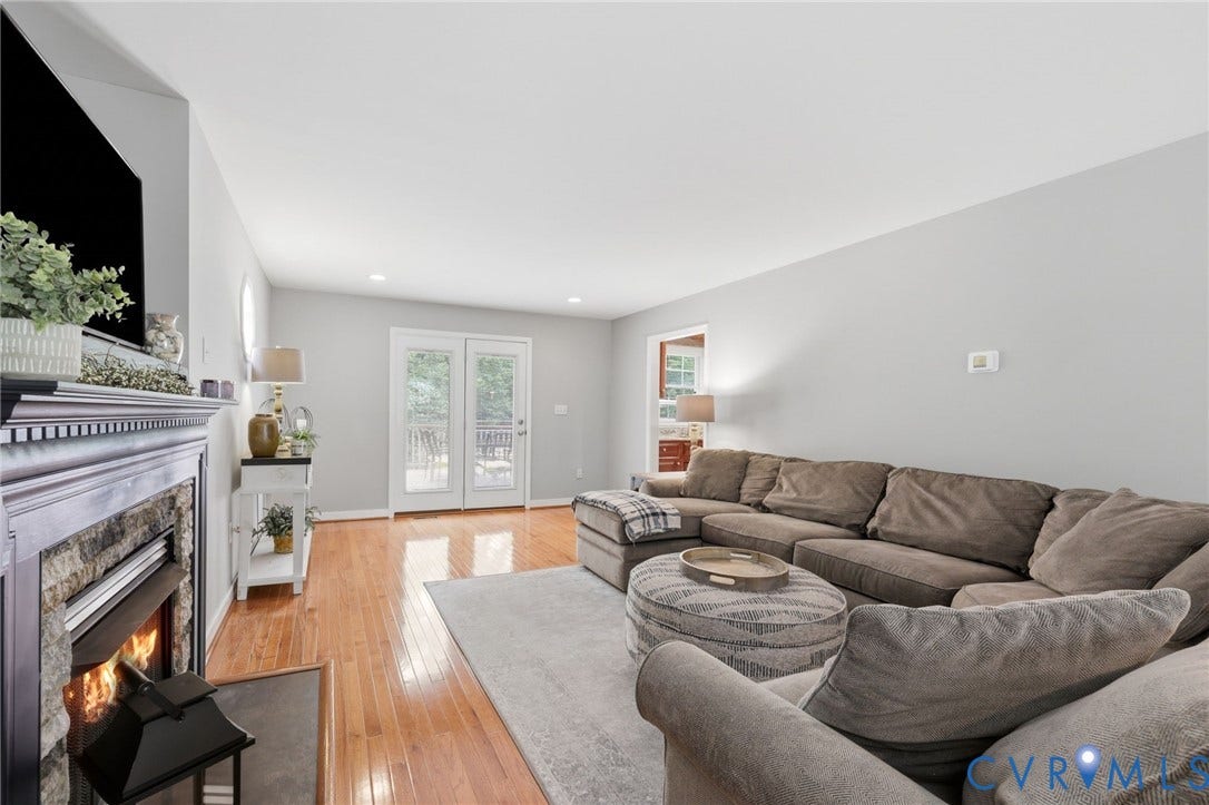 12301 Hulsey Drive, Chesterfield, VA 23838 Spacious living room with hardwood flooring