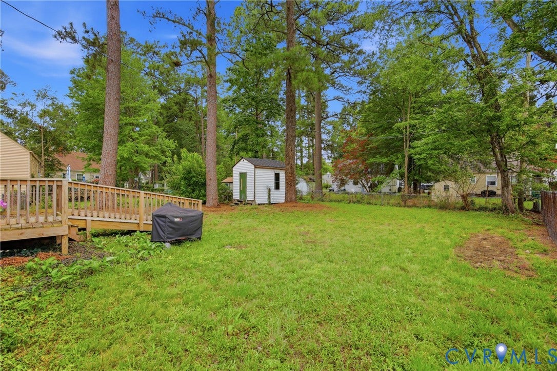 1112 Irby Drive, Cedarhurst, Richmond, VA 23225 large fenced in back yard