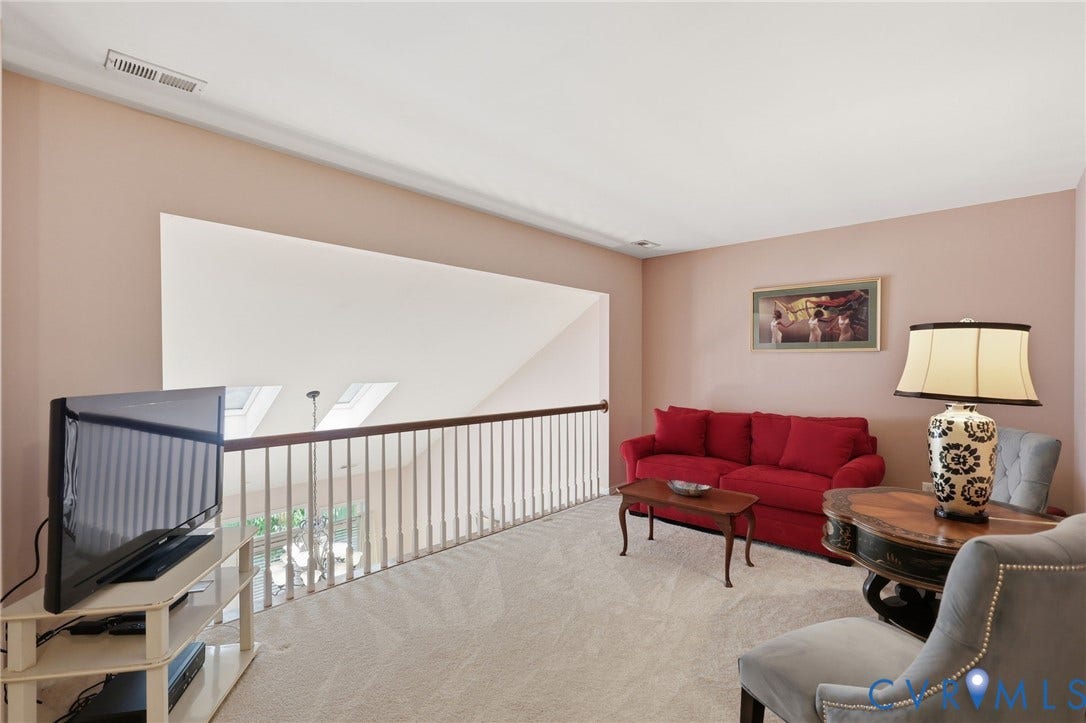 Loft overlooking living room below