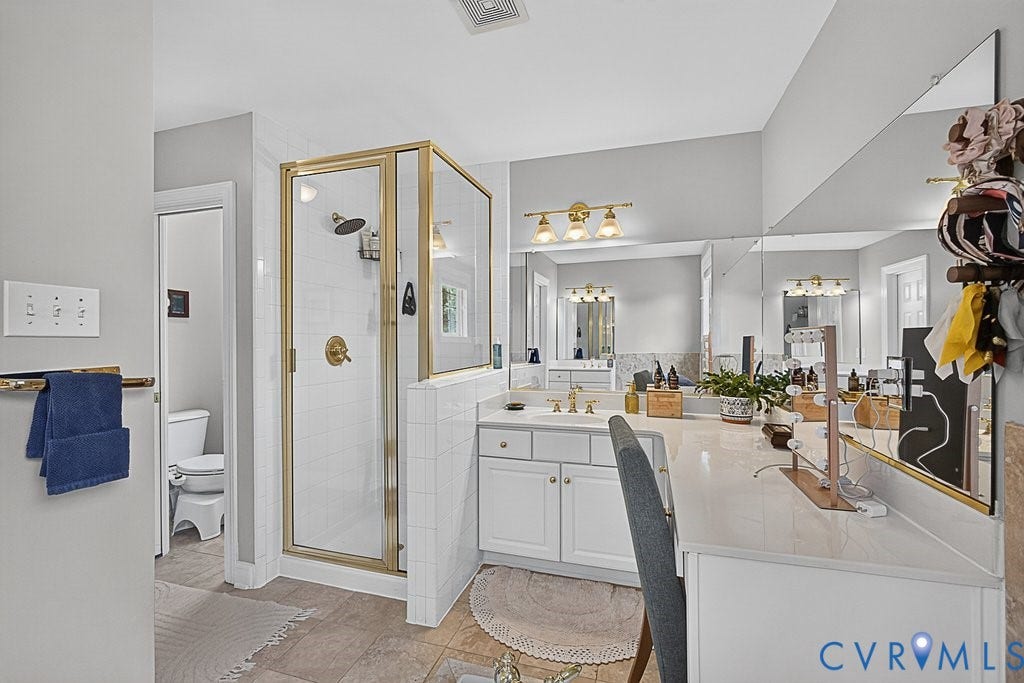 705 Lakewater Drive, Henrico, VA 23229 Bathroom with a separate shower & separate water closet.