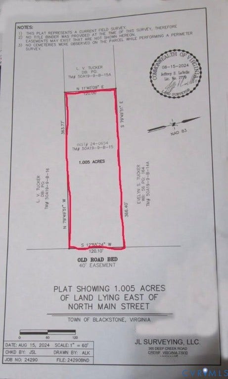 Property photo for Lot 6 Old Cox Road, Blackstone, VA
