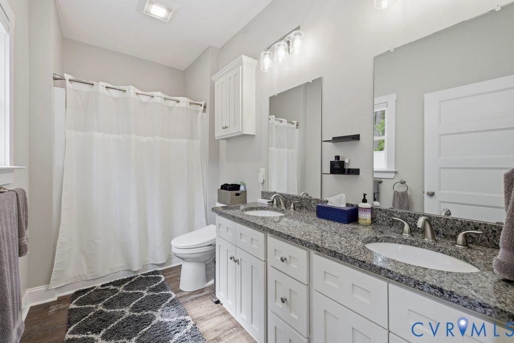 3259 Three Bridge Road, Powhatan, VA 23139 Double vanity with granite-style countertop and dual undermount sinks