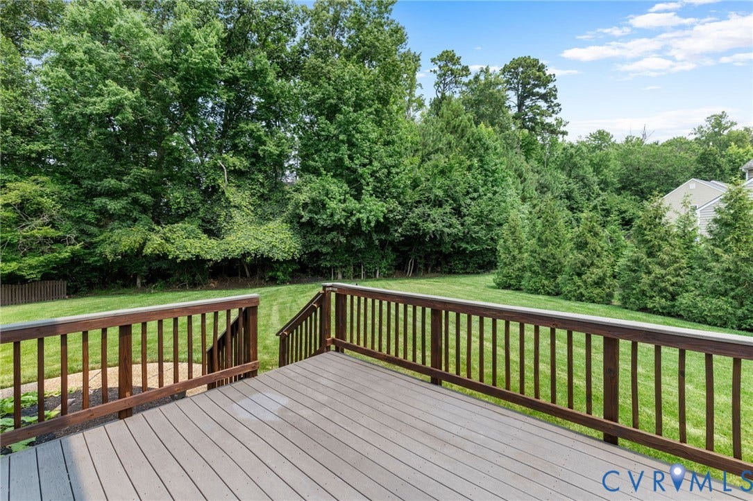 2936 Bayfront Way, Midlothian, VA 23112 Large deck with Trex overlooking spacious back yard.