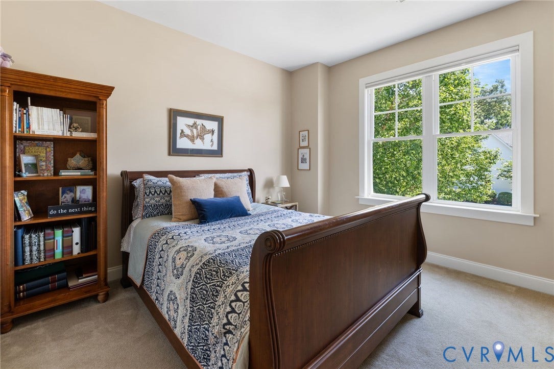 15936 Alsdell Road, Hallsley, Midlothian, VA 23112 Bright bedroom with a large window featuring white trim