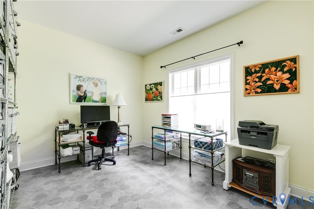 130 Carriage Point Lane, Henrico, VA 23059 Bedroom/Office Featuring Geometric Flooring.