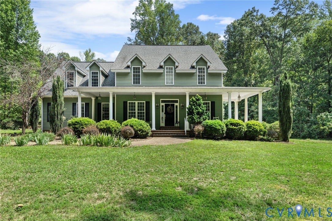 3337 Scarlet Oak Drive, Powhatan, VA 23139 Front house with full country porch