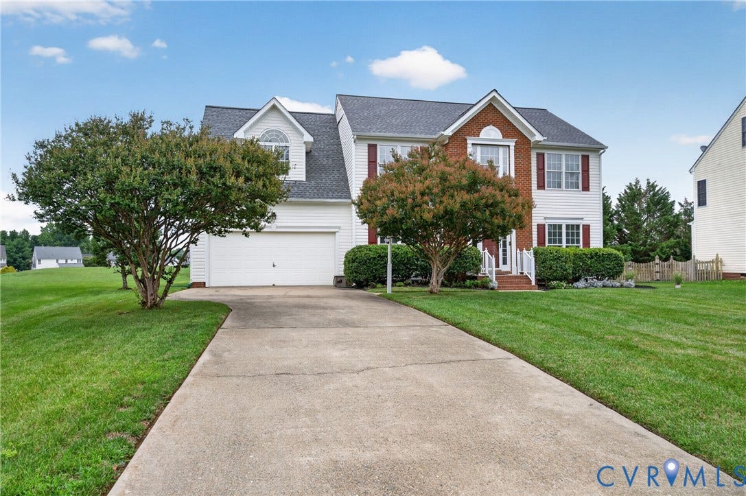 10817 Correnty Drive, Glen Allen, VA 23059 Traditional-style residence featuring white siding and brick accents
