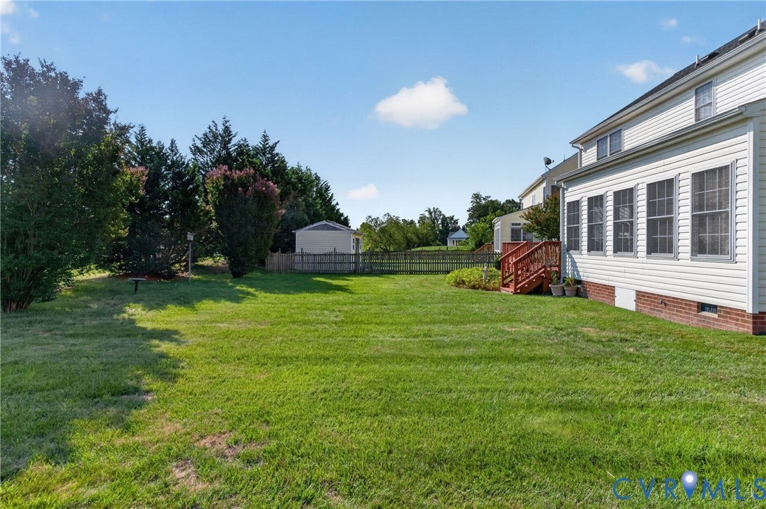 10817 Correnty Drive, Glen Allen, VA 23059 Expansive green lawn with mature perimeter trees