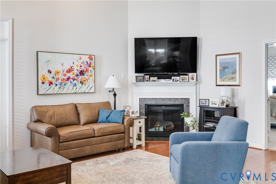 Family Room Featuring Gas Fireplace.