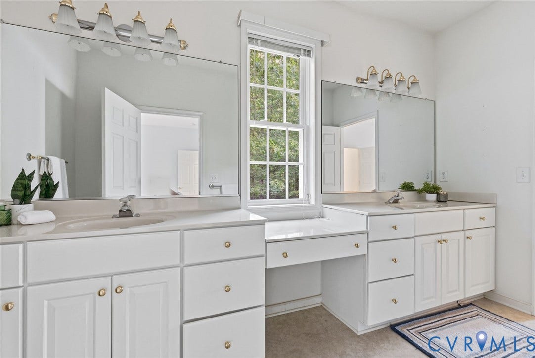 2065 Garrett Lane, Powhatan, VA 23139 First floor Jack and Jill bath with double sinks.