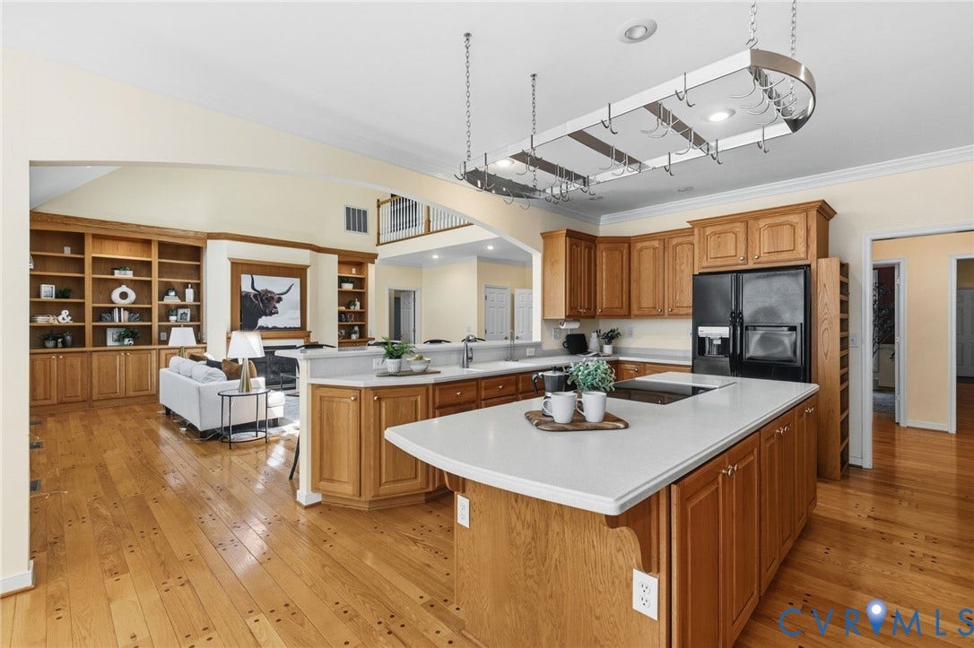 2065 Garrett Lane, Powhatan, VA 23139 Kitchen with expansive center island.