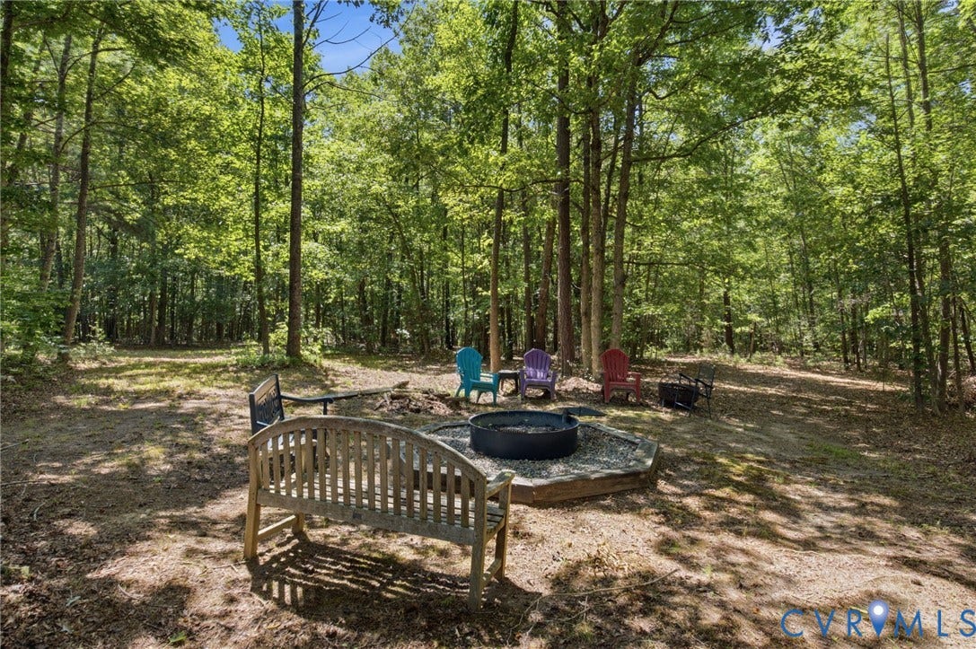 2065 Garrett Lane, Powhatan, VA 23139 Wooded firepit area