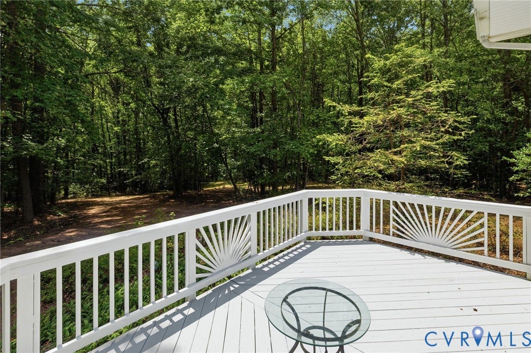 2065 Garrett Lane, Powhatan, VA 23139 Rear deck off off screened porch.