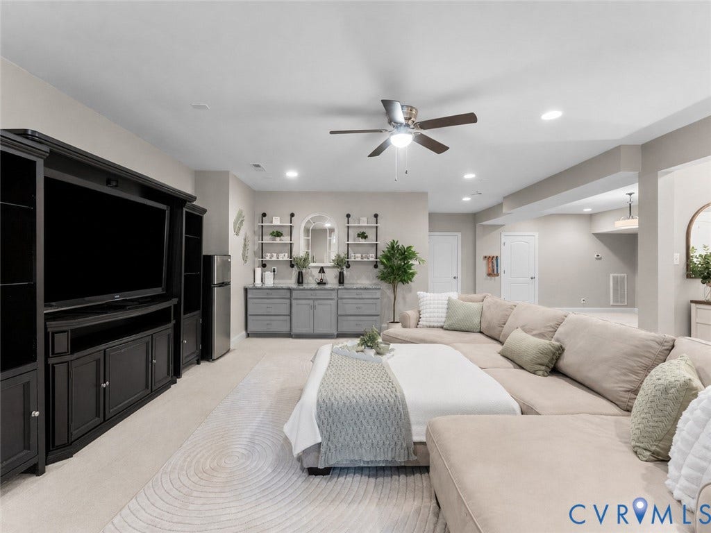 16419 Binley Road, Hallsley, Midlothian, VA 23112 Basement media room w/bar