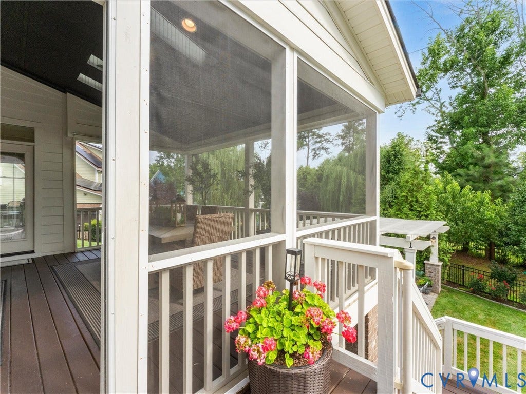 16419 Binley Road, Hallsley, Midlothian, VA 23112 Grilling deck off screened porch