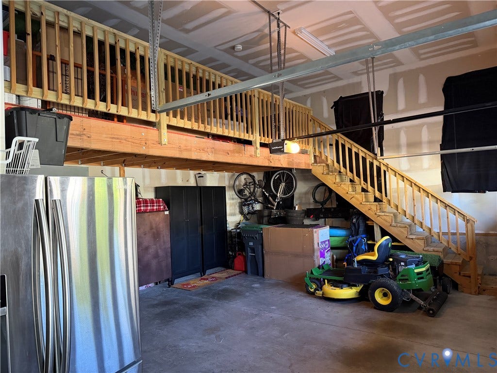 16419 Binley Road, Hallsley, Midlothian, VA 23112 Storage in garage with stairs to access