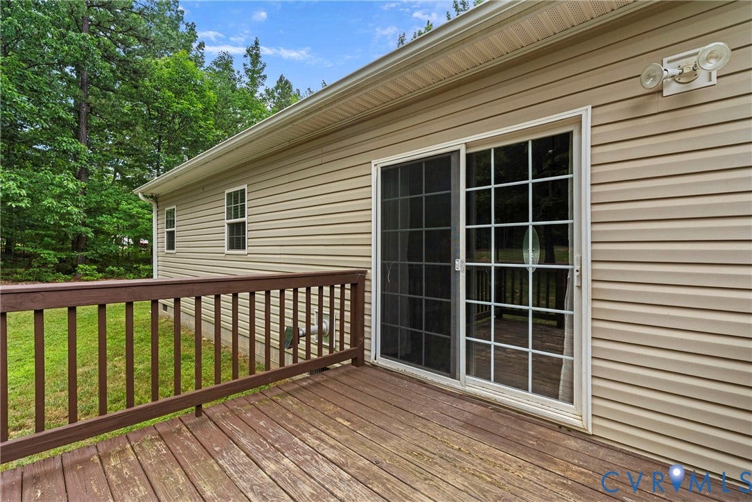 4106 S Spotswood Trail, Trevilians, Louisa, VA 22942 Outdoor deck featuring wood-finish flooring and a wood railing