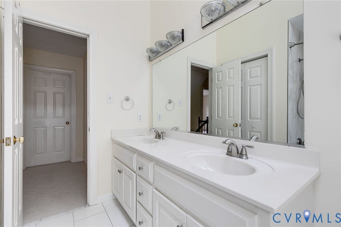 Second floor hall bath.