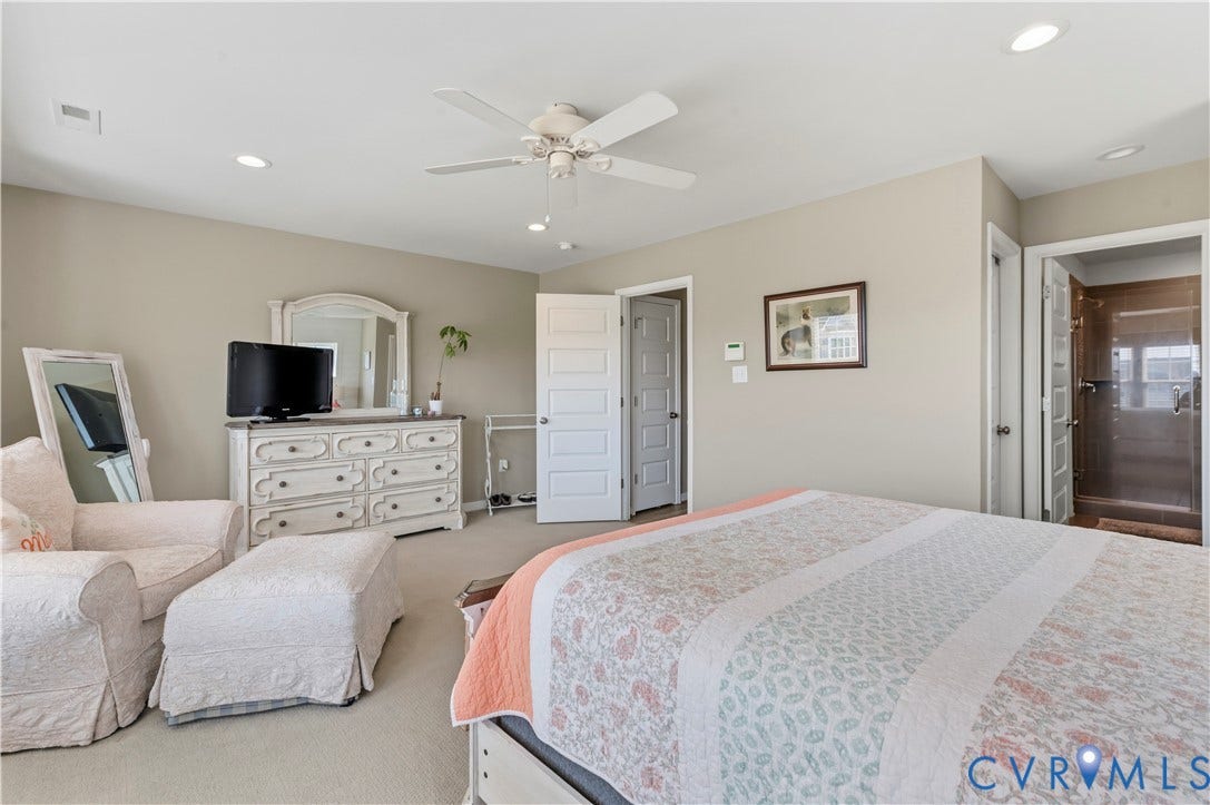 10414 Perennial Drive, Henrico, VA 23233 Spacious room with sloped ceilings and light beige wall paint