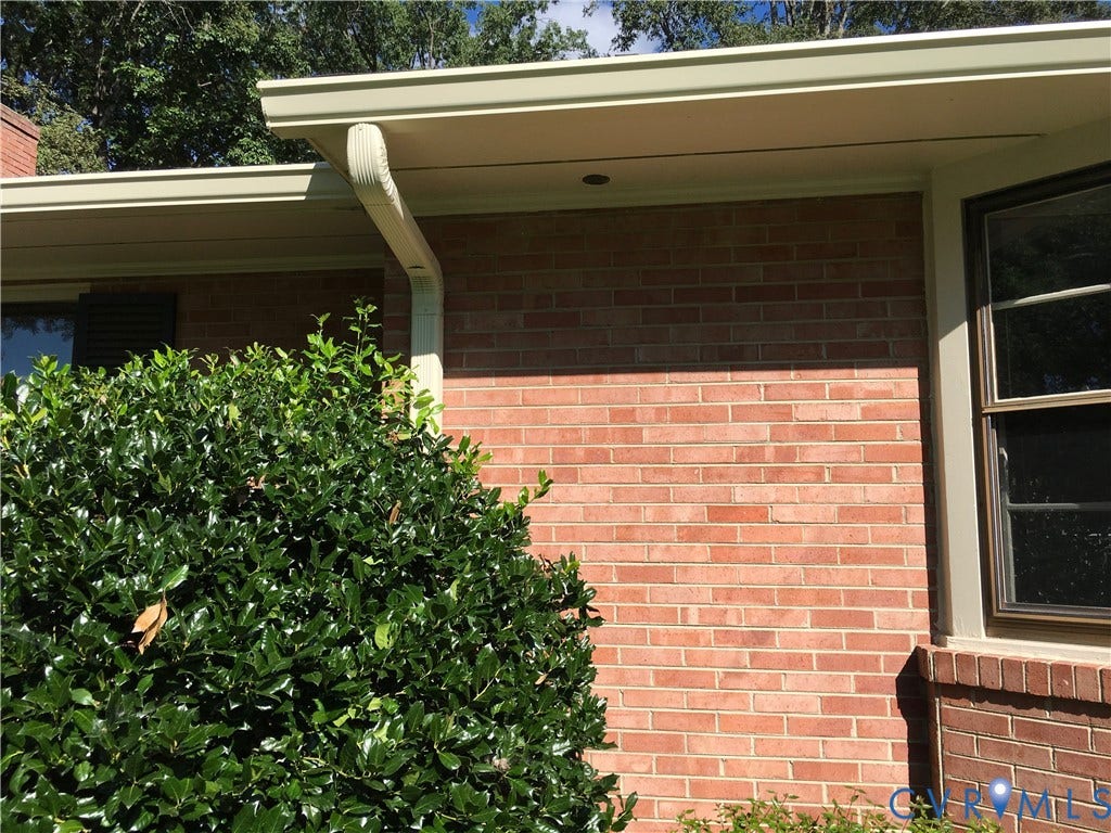 311 El Dorado Drive, Sleepy Hollow, Henrico, VA 23229 New Large Gutters and Downspouts and Drainage Piping from Downspouts to front and rear property lines