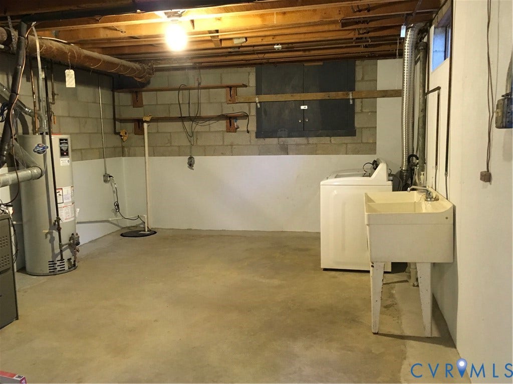 311 El Dorado Drive, Sleepy Hollow, Henrico, VA 23229 Sump Pump Located Next To Water Heater