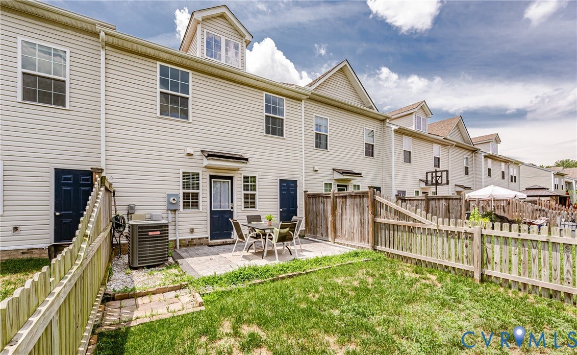 1324 Stone Ridge Park Loop, Henrico, VA 23228 Private backyard featuring a paved patio and picket fence