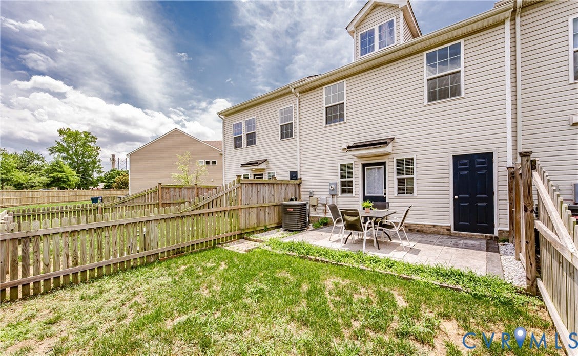 1324 Stone Ridge Park Loop, Henrico, VA 23228 Rear exterior featuring a paver patio and a private fenced yard