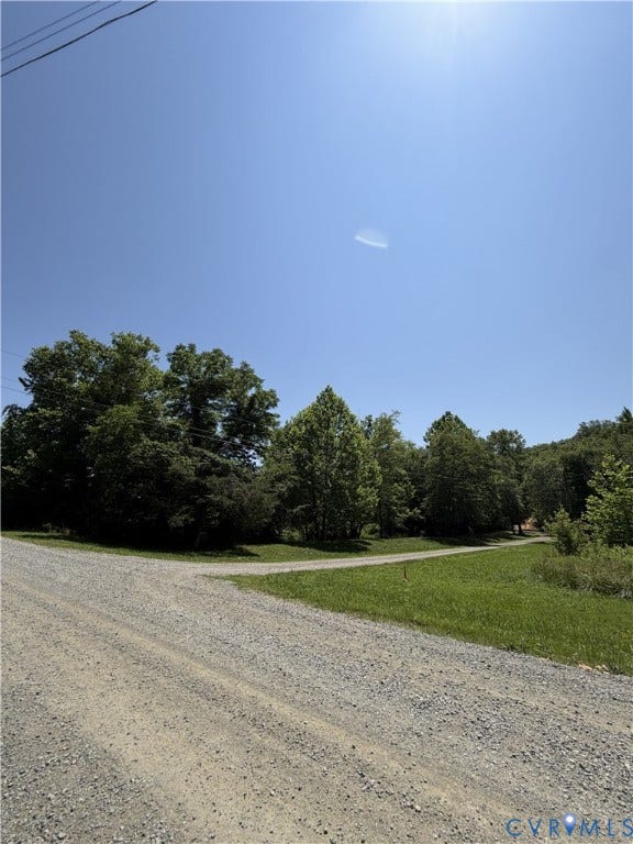 Entrance to the driveway from Parrish Rd