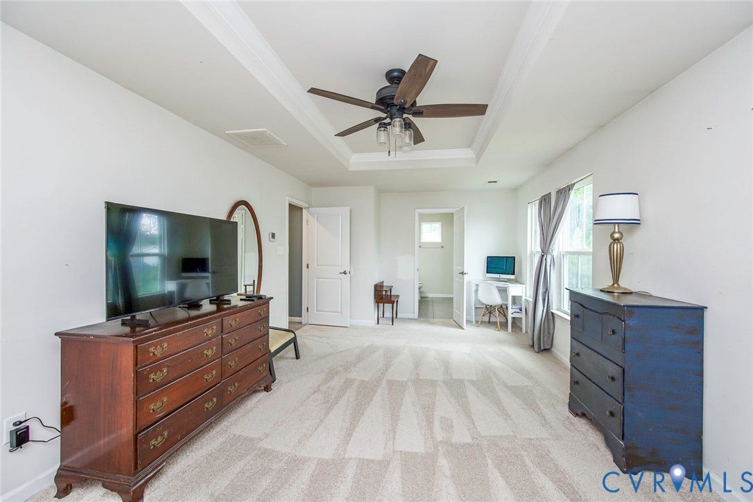 7956 Arbor Ponds Terrace, New Kent, VA 23124 Primary Bedroom with Tray Ceiling