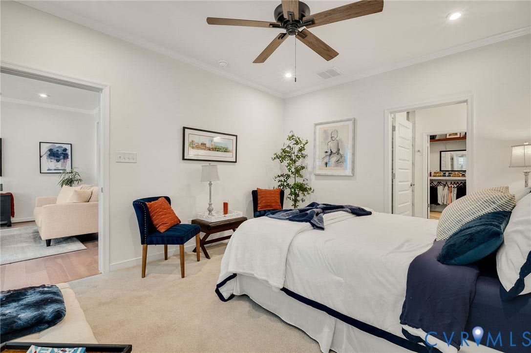 9217 Cerulean Place, Goochland, VA 23238 Carpeted room with recessed lighting and a ceiling fan