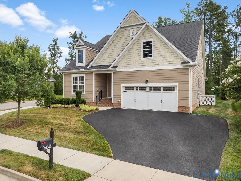 7238 Shenfield Avenue, Minutes To Short Pump, Glen Allen, VA 23059 Contemporary exterior with tan siding and light shingle accents