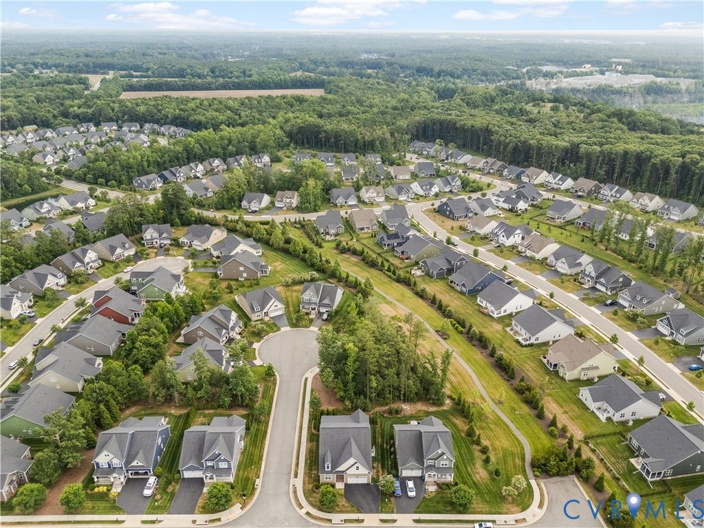 7238 Shenfield Avenue, Minutes To Short Pump, Glen Allen, VA 23059 Aerial perspective showcasing a residential community with mature landscaping and varied architectural styles