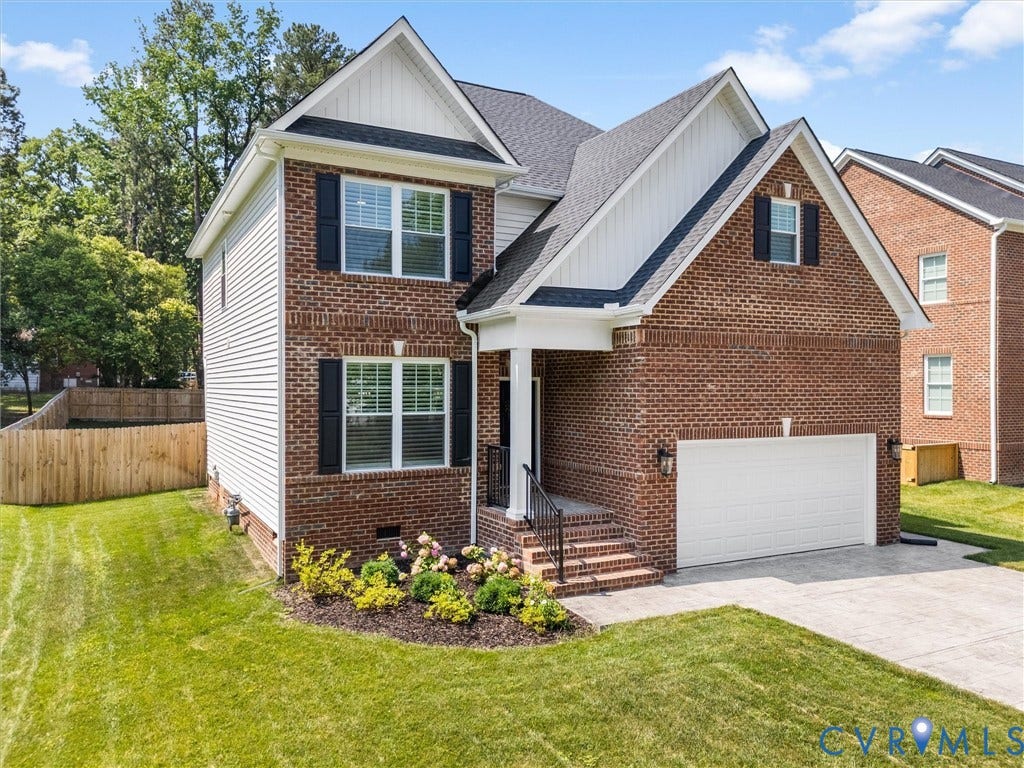 9011 Midway Road, Henrico, VA 23229 Brick and siding exterior with gabled roof lines