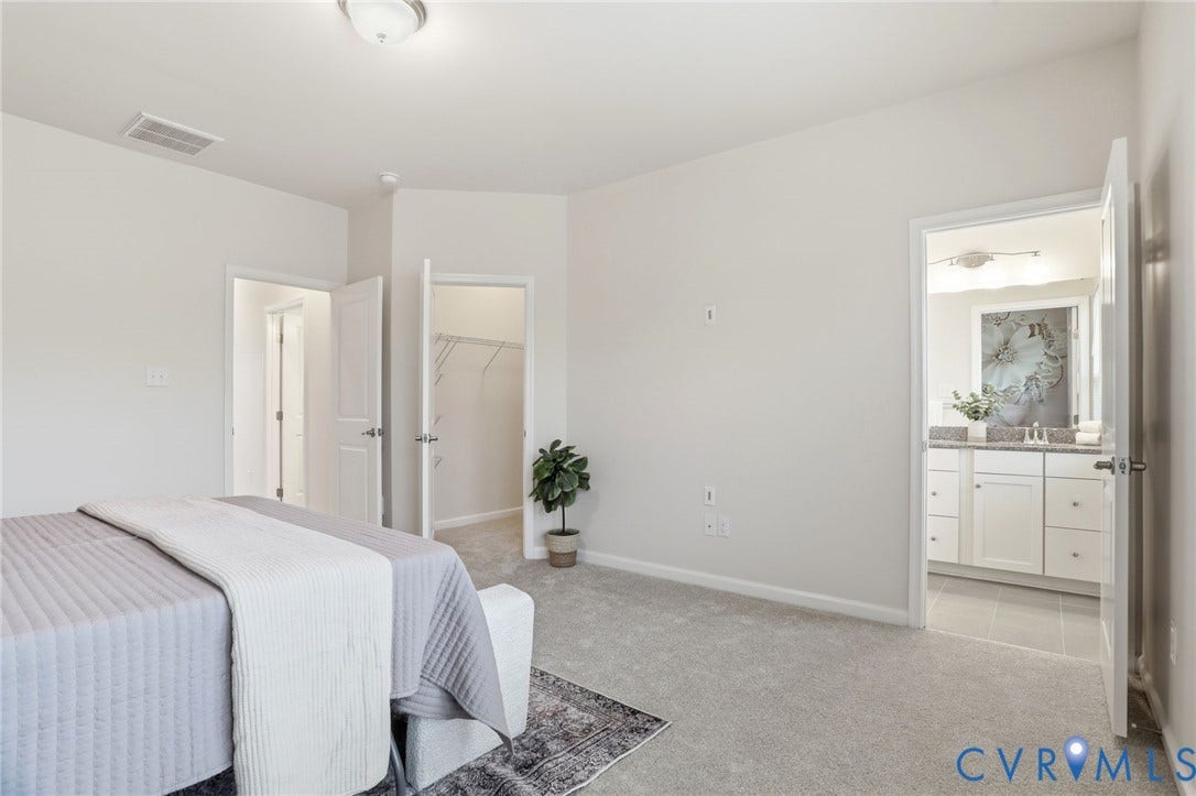 4101 New Hermitage Drive, Henrico, VA 23228 Light gray carpeting with white baseboards and walls