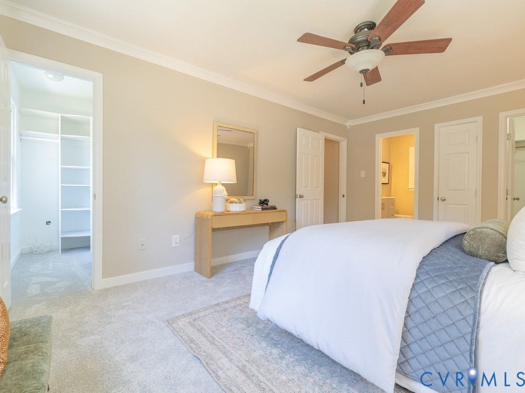 9630 Goneway Drive, Henrico, VA 23238 TWO walk-in closets, ceiling fan, new carpet, renovated bath!