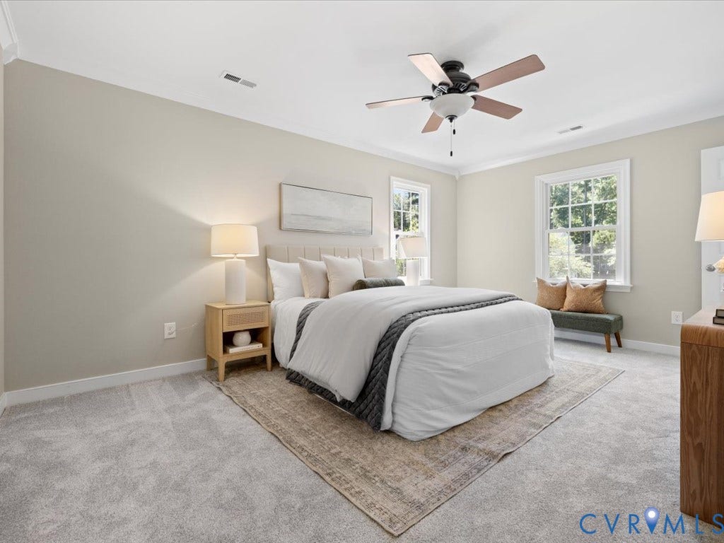 9630 Goneway Drive, Henrico, VA 23238 TWO walk-in closets, ceiling fan, new carpet, renovated bath!